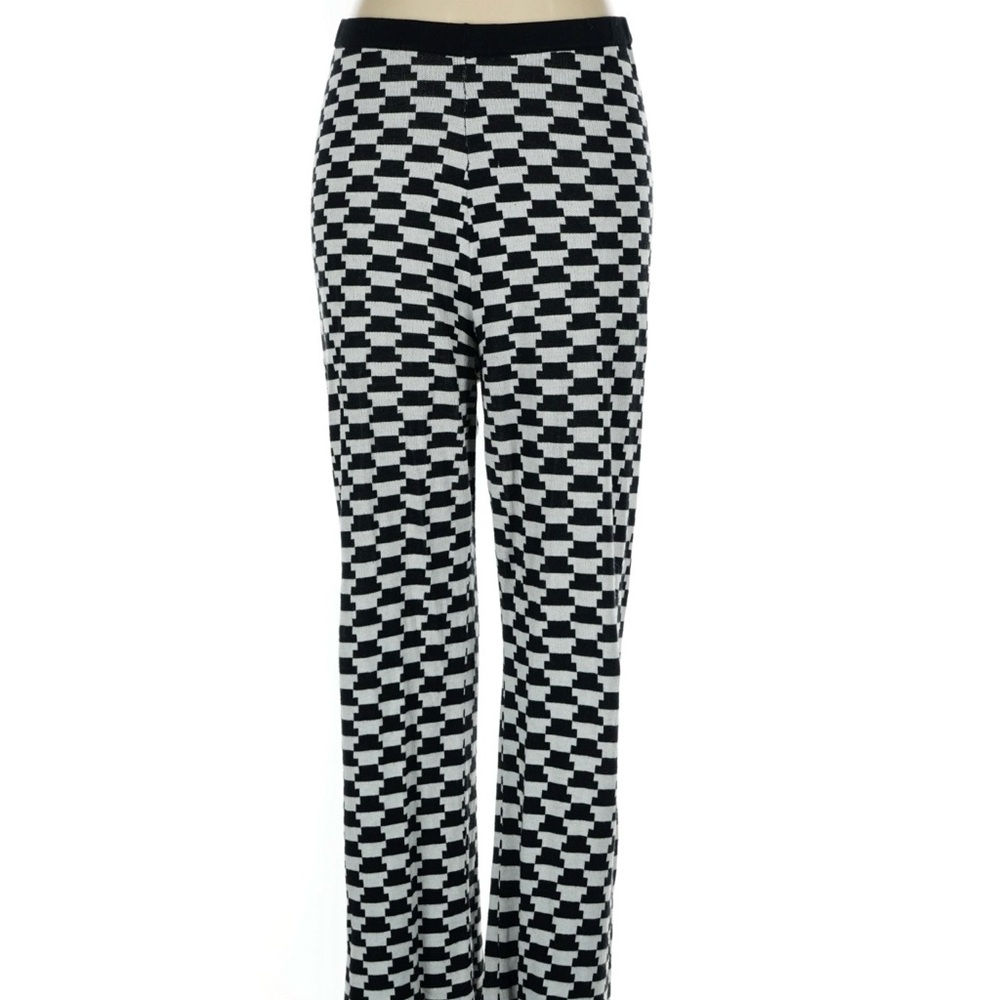 Lisa Says Gah Black and White Checkered Pants